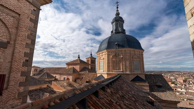 Timelapse of Toledo skyline and Cathedral in Toledo Imperial City, Spain