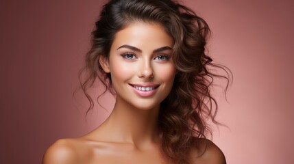 Satisfied Woman Applying Mousturizer Cream, Gradient Color Background, Background Images , Hd Wallpapers