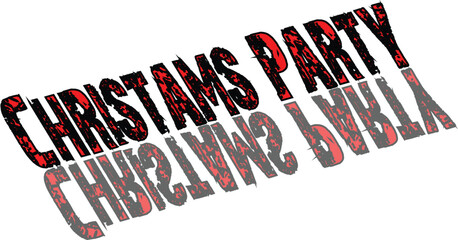 Obraz premium Christmas Party text sign illustration on white background