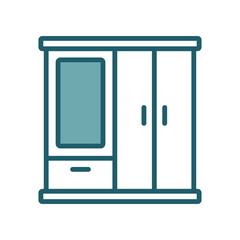 wardrobe icon vector design template simple and clean