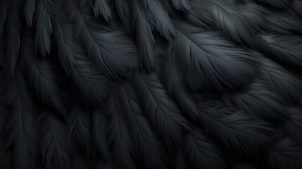 black feathers background - Powered by Adobe