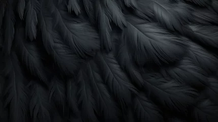 Poster black feathers background © banthita166