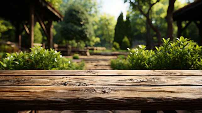 wooden bridge in the garden HD 8K wallpaper Stock Photographic Image 