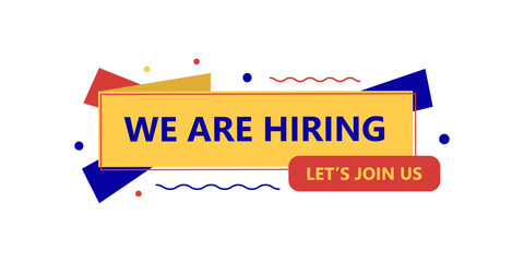we are hiring banner flyer job vacancy