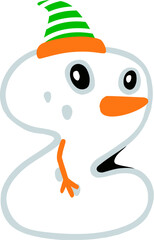 Snow Man Letter Z