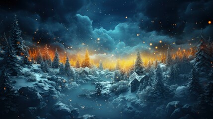 Aerial Top View Snow Covered Forest, Ultra Bright Colors, Background Images , Hd Wallpapers