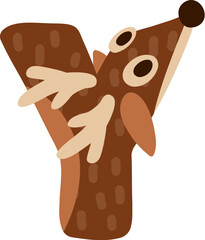 Antler Alphabet Letter Y