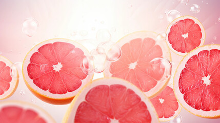 Grapefruit slices stock image