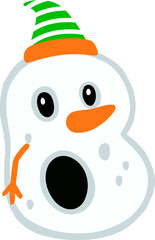 Snow Man Letter B