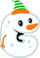 Snow Man Letter G