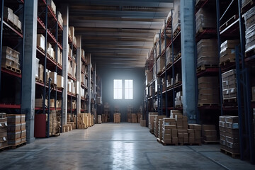 Obraz premium warehouse with boxes