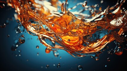 Get mesmerized by the vibrant orange water splash close up in high definition. Dive into the refreshing aqua splash wallpaper that will bring a burst of color to your screen - obrazy, fototapety, plakaty
