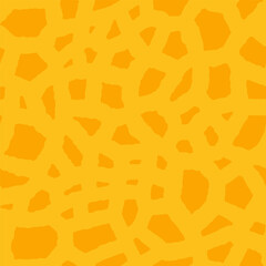 Yellow seamless pattern with orange organic shapes
