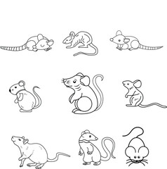 Simple Mouse Art Vector Illustration