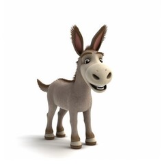 Obraz na płótnie Canvas Donkey cartoon character