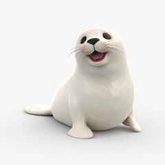 Naklejka premium Seal cartoon character
