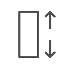 Measure related icon outline and linear vector.