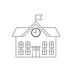  Flat design house silhouette