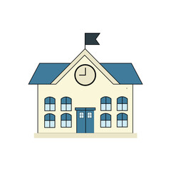 Free vector modern cottage houses set