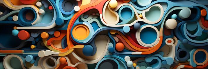 abstract 3D segmentation art background
