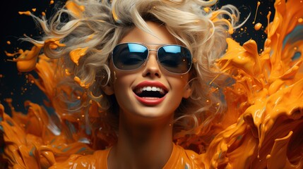 Studio Portrait Happy Cheerful Joyful Pretty, Ultra Bright Colors, Background Images , Hd Wallpapers