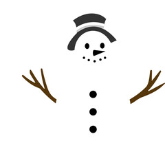 snowman vector set to winter season
