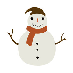 snowman vector set to winter season