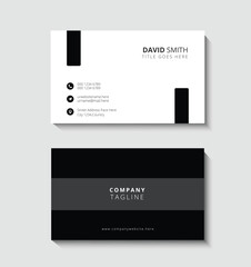 Black Color business card template design
