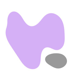 multiple aesthetic blob with leave and dashline shape 