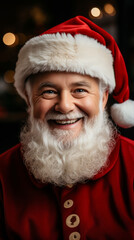 Jolly Santa Claus Portrait with Festive Cheer

