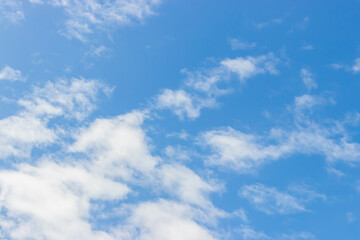 Beautiful sky with white cloud in summer.