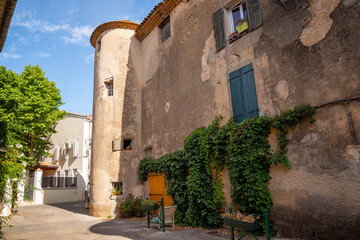 The castle of Néoules, a small village in the Var department in the Provence Alpes Côte d'Azur...