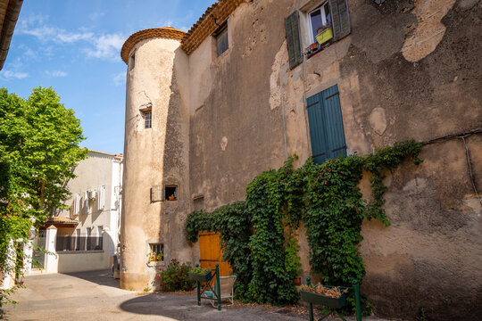The castle of N&eacute;oules, a small village in the Var department in the Provence Alpes C&ocirc;te d'Azur region of France.