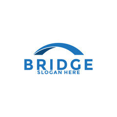 Abstract bridge logo design vector template