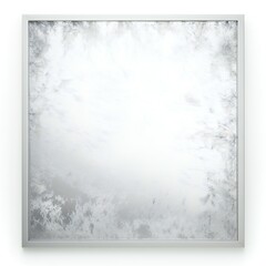 White frame on a white background