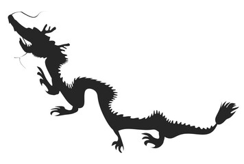 辰年　年賀状　シルエット　アイコン