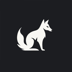 illustration of minimalist outline of a fox