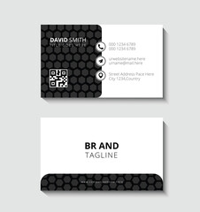 Black business card design