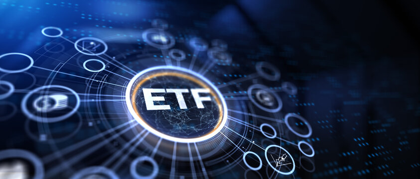 ETF Exchange-traded fund stock market business finance investment concept.