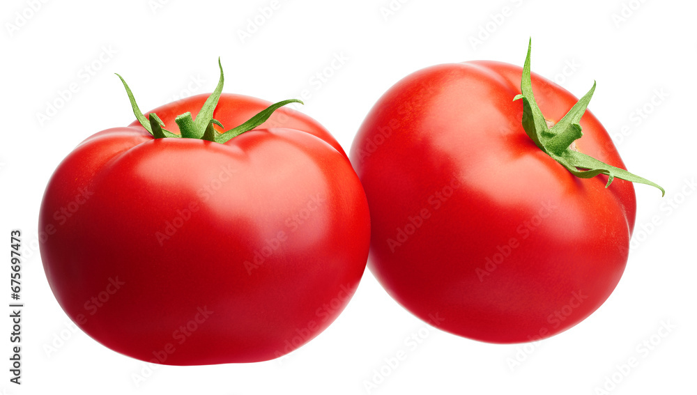 Wall mural tomatoes isolated on white background - Wall murals