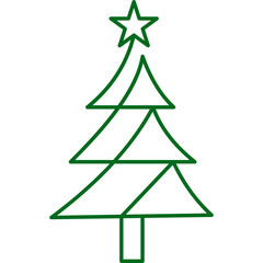 Christmas Tree Line Icon