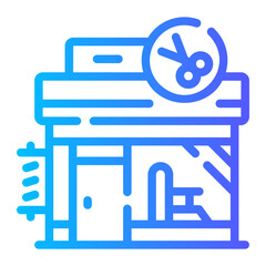 Fototapeta premium barbershop Line Gradient Icon