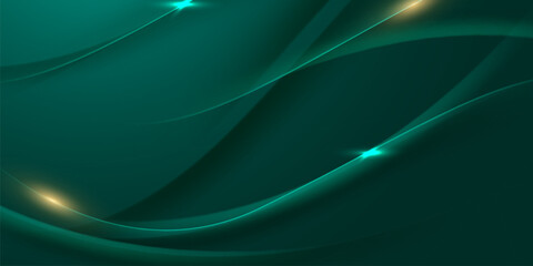 green background design With elegant effect elements. Vector image