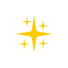 set of vector sparkling star elements shiny