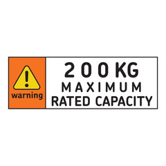 Maximum load capacity sign vector illustations