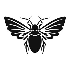Minimalist Beetle Silhouette