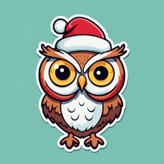 Fototapeta premium Weihnachten mit Tieren, Sticker, generated image