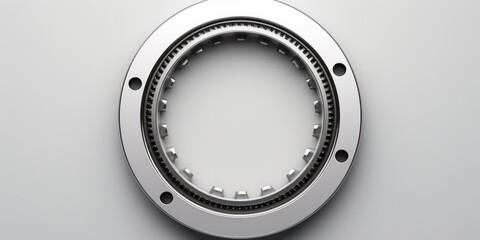 Top view of a blank gear bearing mockup, providing a versatile template for displaying designs or logos on mechanical parts. - obrazy, fototapety, plakaty