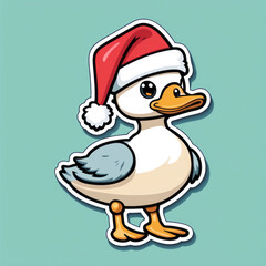 Weihnachten mit Tieren, Sticker, generated image