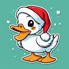 Weihnachten mit Tieren, Sticker, generated image